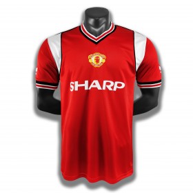 Jalkapallo Pelipaidat Manchester United Retro Kotipaita 1985 Lyhythihainen